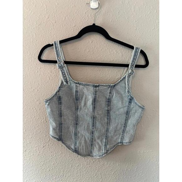 Wild Fable denim corset style tank size M - Picture 1 of 3